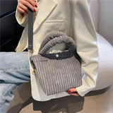 Corduroy Women Bag Soft Handbags Totes Casual Female Crossbody Tote Bags
