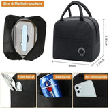 Women Insulated Lunch Bag Zipper Cooler Tote Thermal Box Bags Work Food Picnic L