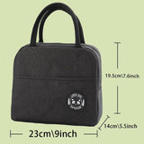 Letter Initials Series Lunch Bag - Insulated Thermal Handbag for Work and Picnic