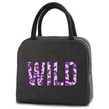 Women's Lunch Bag Insulated Storage Handbag Wild Print Portable Cooler