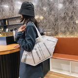 Funny Creative Large Mask Shopping Bag Canvas Shoulder Bag