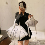 Funny Creative Large Mask Shopping Bag Canvas Shoulder Bag