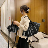 Funny Creative Large Mask Shopping Bag Canvas Shoulder Bag