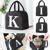 Women's Insulated Cooler Bag Letter Print Picnic Tote Pouch