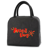 Insulated Canvas Lunch Bag Women Handbag Cooler Lunch Bags Portable Kids Thermal