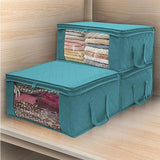 Large Capacity Clothes Storage Box Non Woven Fabric Quilts Clothes Organ