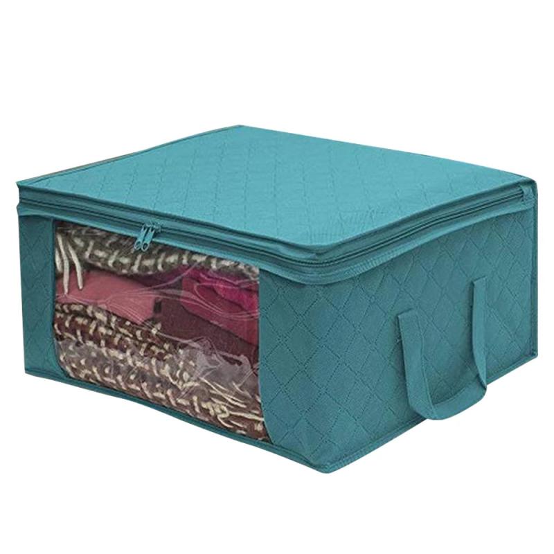 Large Capacity Clothes Storage Box Non Woven Fabric Quilts Clothes Organ