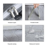 Large Capacity Clothing Storage Bag Organizer With Handle Fabric For Comforter B