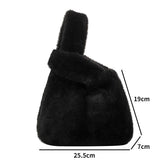 Soft Plush Small Shoulder Bag Women's Warm Fluffy Mink Fur Handbag