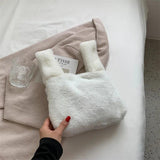 Soft Plush Small Shoulder Bag Women's Warm Fluffy Mink Fur Handbag