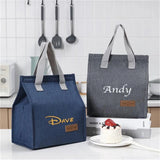 Personalised Lunch Bag - Insulated Lunch Box Embroidered Name for Adults