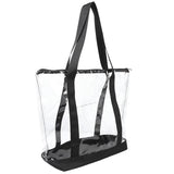 Clear Stadium Security Travel & Gym Zippered Tote Beach Bag PVC Construction