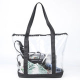 Clear Stadium Security Travel & Gym Zippered Tote Beach Bag PVC Construction