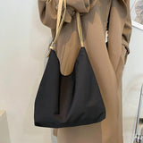 Women Nylon Shoulder Bag Solid Hobo Bags Lightweight Tote Bags