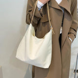 Women Nylon Shoulder Bag Solid Hobo Bags Lightweight Tote Bags