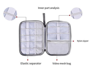Multi-function Travel Storage Bags Waterproof Zipper Data Arrange Bag