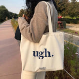 Casual Shoulder Bag Canvas Print Ulzzang Handbag