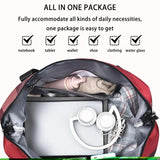 Large Capacity Foldable Travel Bag Dry Wet Separated Bag Lightweight