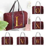Foldable Travel Bag 26 Letter Series Print Large Capacity Portable