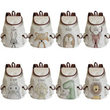 Cartoon Animal Fox Elephant School Backpack Large Capacity