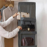 6 Pocket Folding Hanging Large Handbag Purse Storage Holder Anti-dust