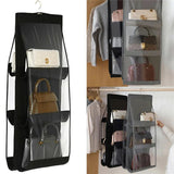 6 Pocket Folding Hanging Large Handbag Purse Storage Holder Anti-dust