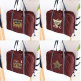 Unisex Foldable Handbags Leopard Print Travel Bag Organizer