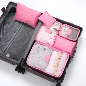 6 Pcs Waterproof Travel Clothes Storage Bags Portable Luggage Organizer Pouch