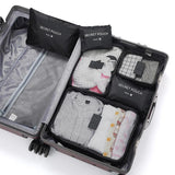 6 Pcs Waterproof Travel Clothes Storage Bags Portable Luggage Organizer Pouch
