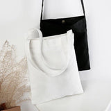 Canvas Shoulder Bag for Women Soft Storage Tote Bag 21.5*26cm