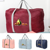 Large Capacity Travel Bags Clothing Organize Luggage Handbag Avocado Dog Print