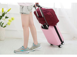 Unisex Foldable Duffle Bag Waterproof Portable Luggage Bag Bride Series Print