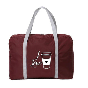 Food Print Foldable Travel Bag Waterproof Duffle Bags