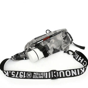 Messenger Bag Punk Retro Letter Chest Bag Waterproof Nylon Shoulder Bag