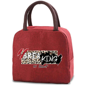 Leopard Print Lunch Bag Insulated Cooler Bento Organizer Picnic Pack