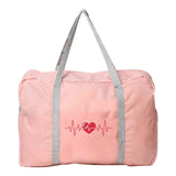 Women Travel Organizer Bag Love Series Print Zipper Handbag