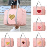 Women Travel Organizer Bag Love Series Print Zipper Handbag