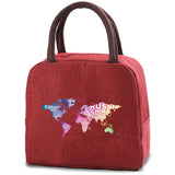 Women's Insulated Lunch Bag Cooler Bags Bento Pouch Thermal Handbag