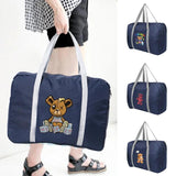 Women Bear Print Travel Bag Organizer Foldable Toiletries Storage