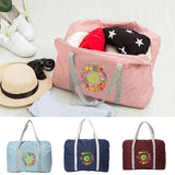 Food Print Folding Travel Bag Organizer Women's Handbag