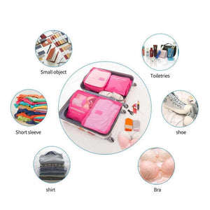 6-Piece Oxford Cloth Clothes Storage Bag for Travel and Home Organization