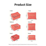 6-Piece Oxford Cloth Clothes Storage Bag for Travel and Home Organization