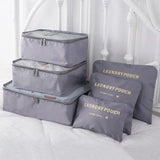 6-Piece Oxford Cloth Clothes Storage Bag for Travel and Home Organization