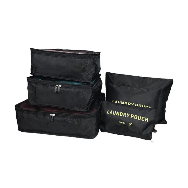 6-Piece Oxford Cloth Clothes Storage Bag for Travel and Home Organization