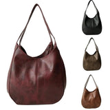 Vintage Leather Shoulder Bag Large Bag Modern Female