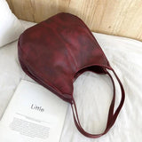 Vintage Leather Shoulder Bag Large Bag Modern Female