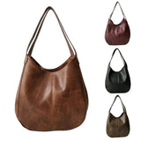 Vintage Leather Shoulder Bag Large Bag Modern Female