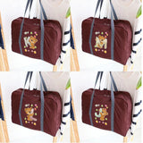 Unisex Foldable Duffle Bag Bear Letter Print Travel Accessories