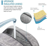 Canvas Insulated Lunch Bag Handbag Kids Thermal Lunch Box Pouch