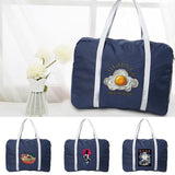 Foldable Duffle Bag Anime Cat Printed Tote Travel Bag Organizer Handbags